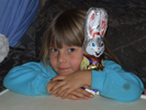 Samantha loves her choc bunny